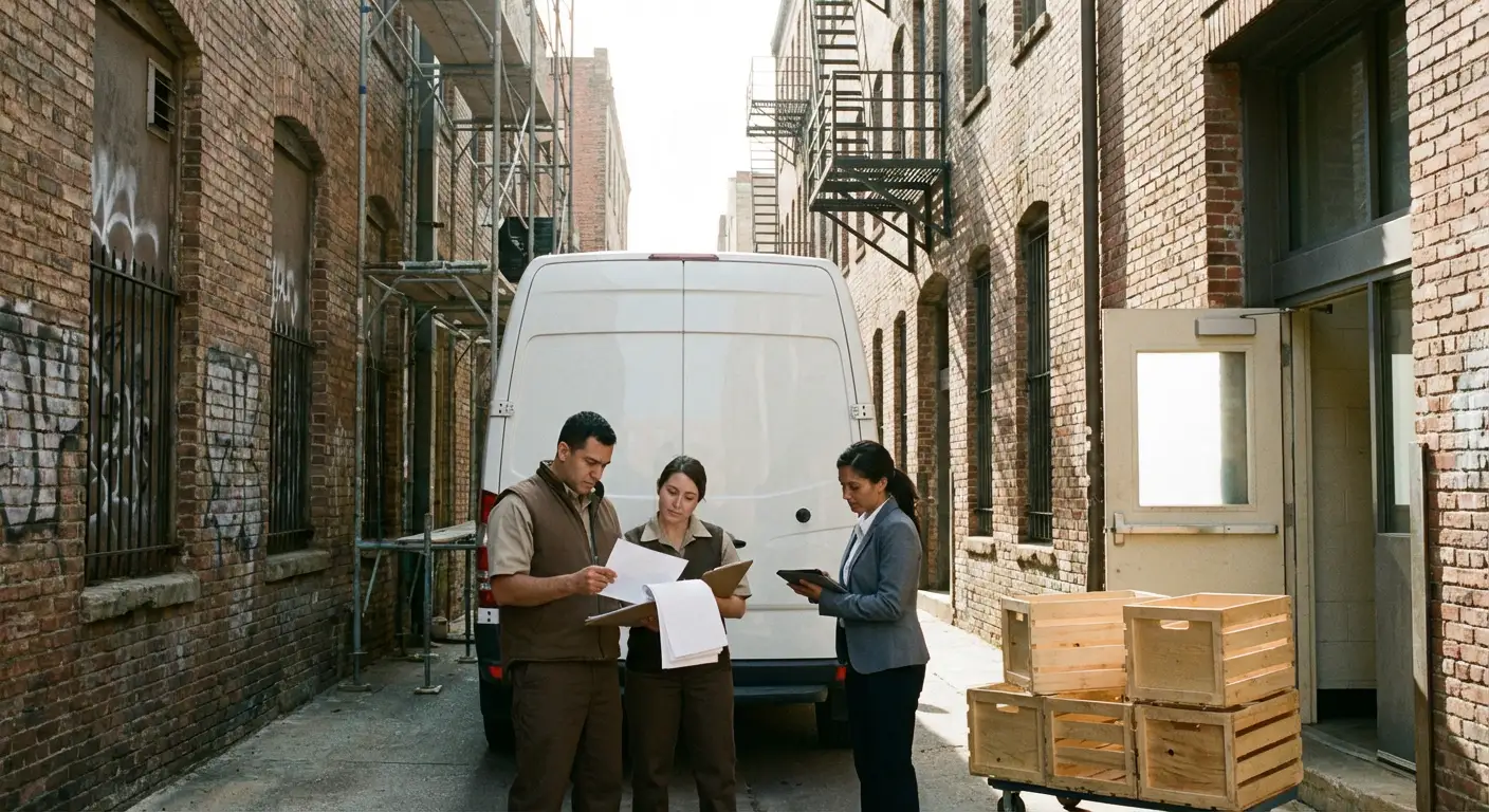 Victorville alley delivery access and clearance check